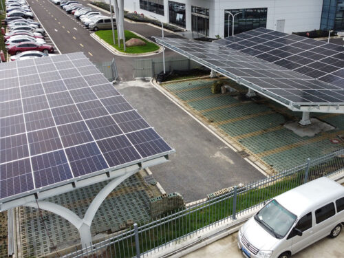 single-row carport solar mounting system