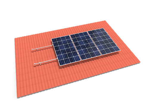glazed tile solar mounting system