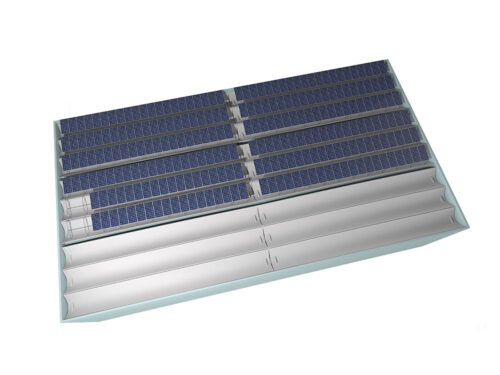 saddle roof solar mounting system