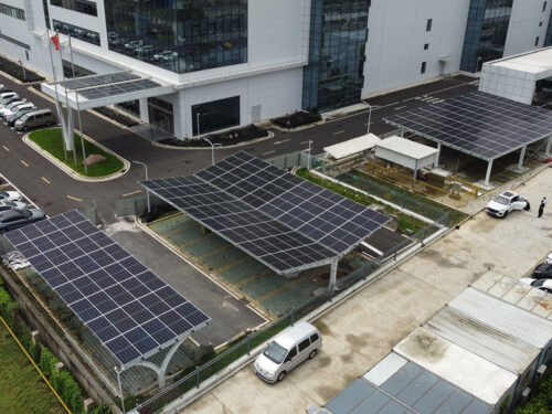 single-row carport solar mounting system