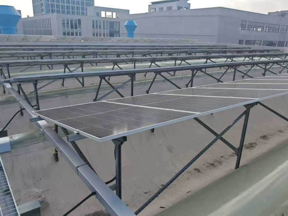 saddle roof solar mounting system