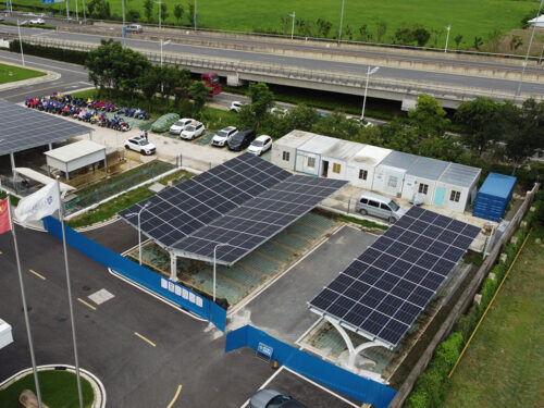 single-row carport solar mounting system
