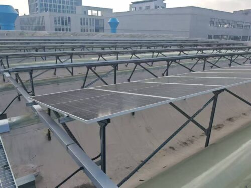 saddle roof solar mounting system