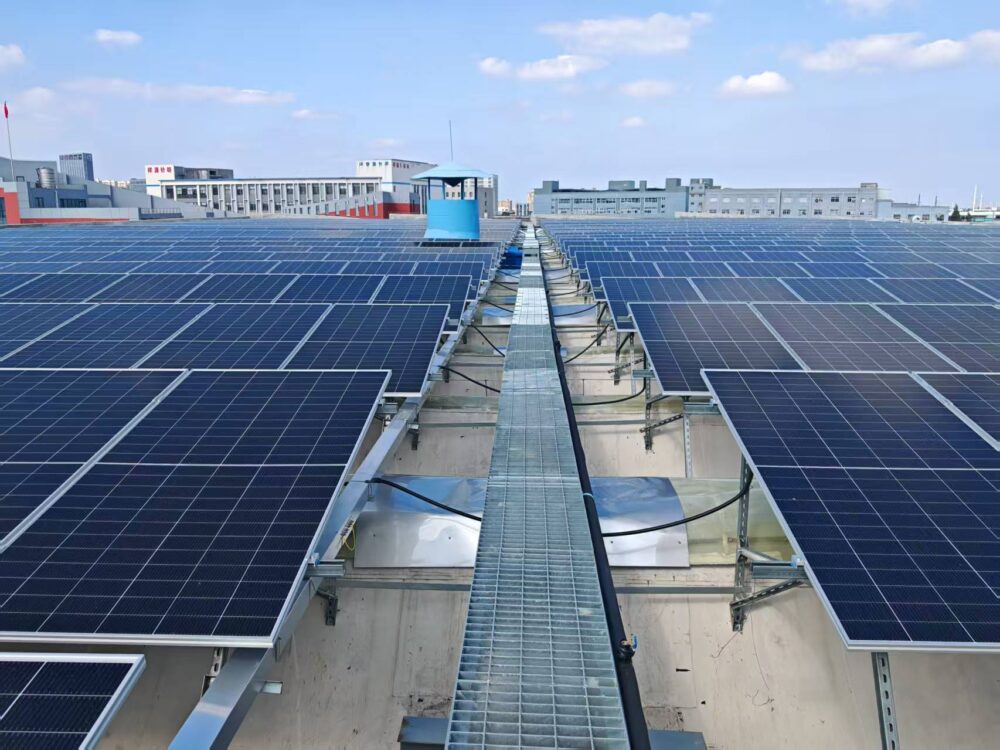 saddle roof solar mounting system
