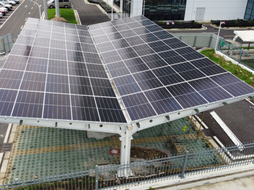 single-row carport solar mounting system