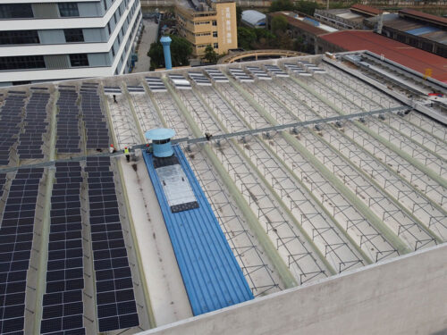 saddle roof solar mounting system