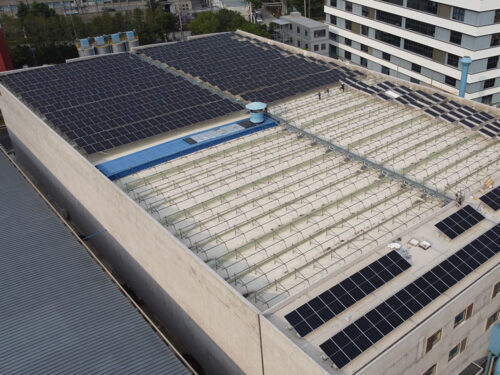 saddle roof solar mounting system