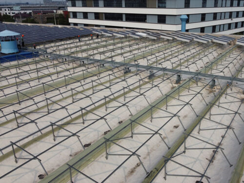 saddle roof solar mounting system
