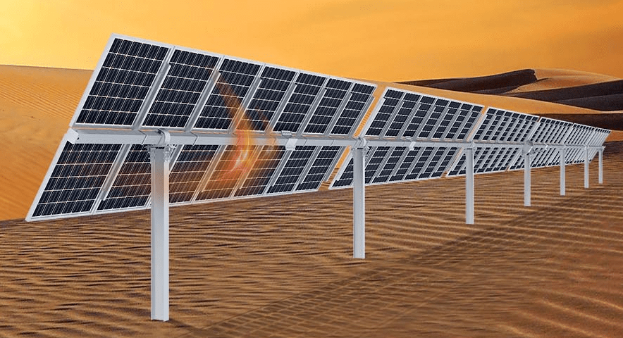 ground-mounted solar racking system